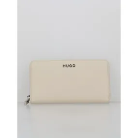 Portefeuille chris zippé blanc écru femme - Hugo | wimod