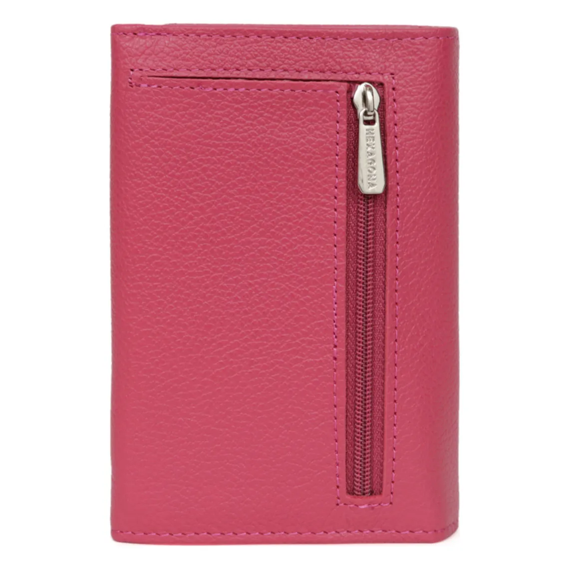 Portefeuille Cuir CONFORT Fuchsia Ruby | 3 Suisses