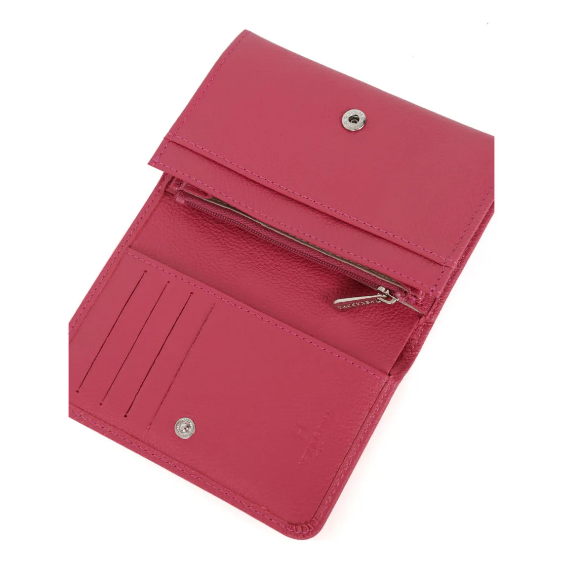 Portefeuille Cuir CONFORT Fuchsia Ruby | 3 Suisses