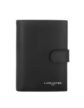 Portefeuille Lancaster en cuir ref_46442 Noir 10*14*2