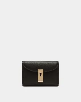 Portefeuille Lock Me En Cuir Grainé Noir