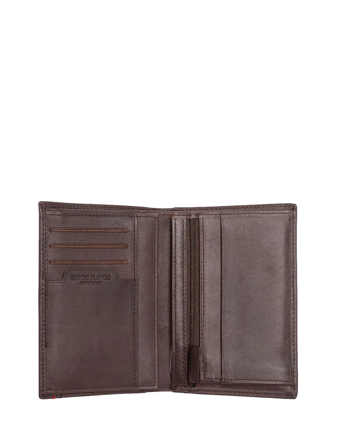 Portefeuille Serge Blanco cuir ref_47737 149 Cognac 11*15*3