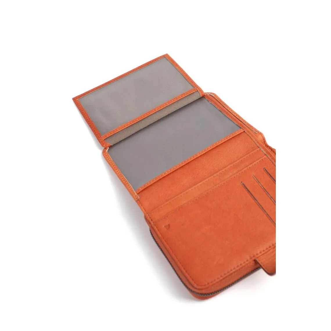 Portefeuille Stop RFID Cuir SAUVAGEH Orange Olia | 3 Suisses