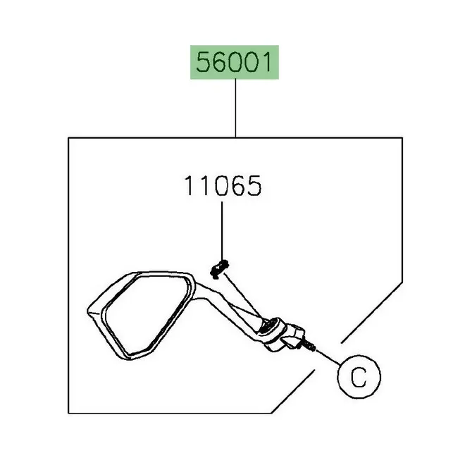 Rétroviseur Kawasaki Ninja 1000SX (2020-2024) | Moto Shop 35
