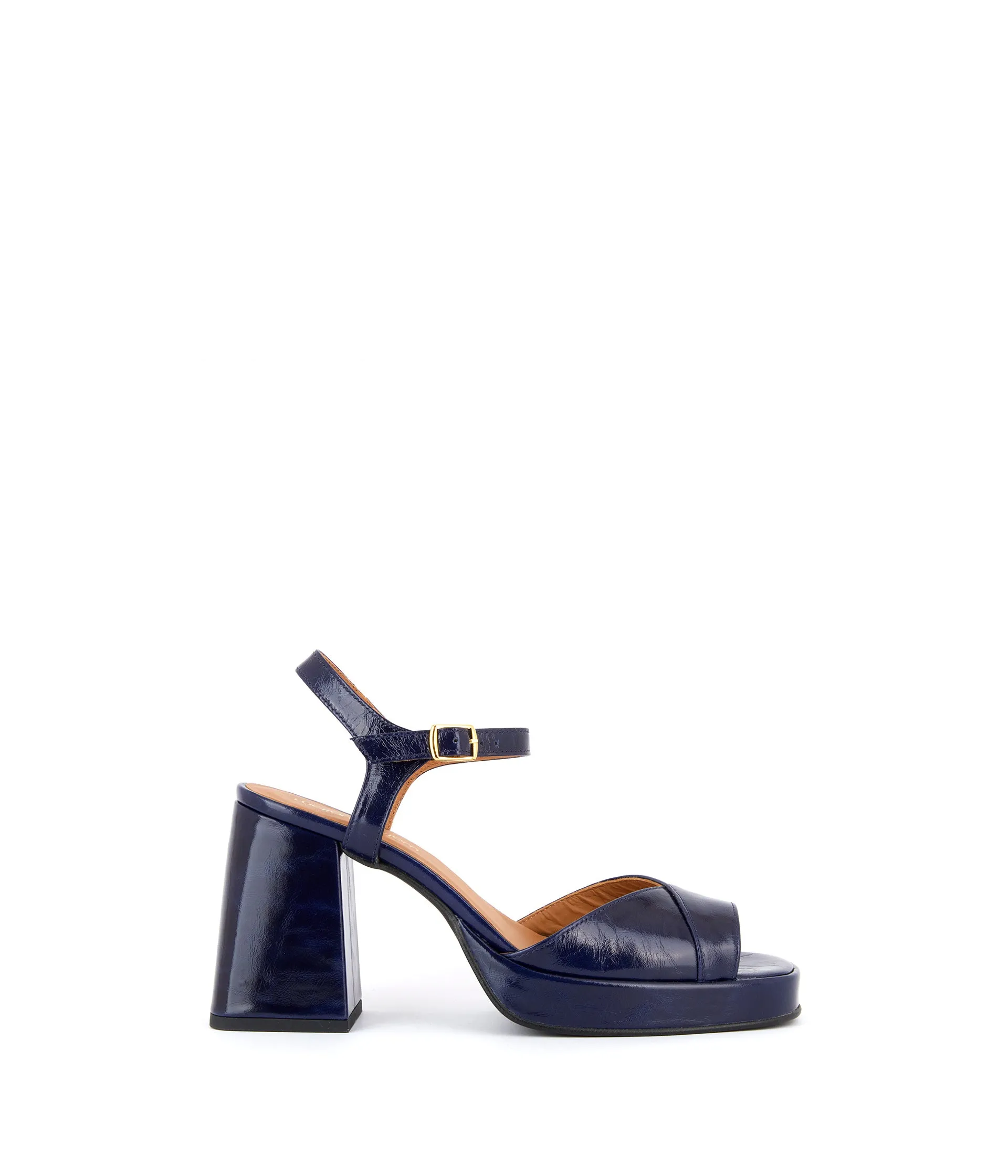 Sandales vernies bleues Ambrine