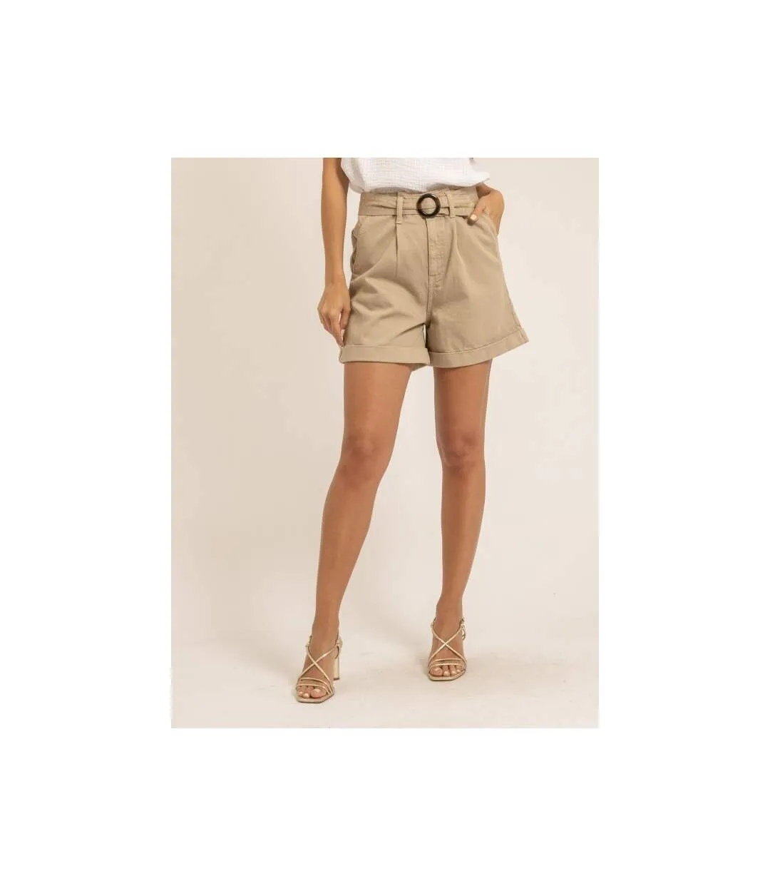 Short taille haute avec ceinture XOLBANE - Dona X Lisa