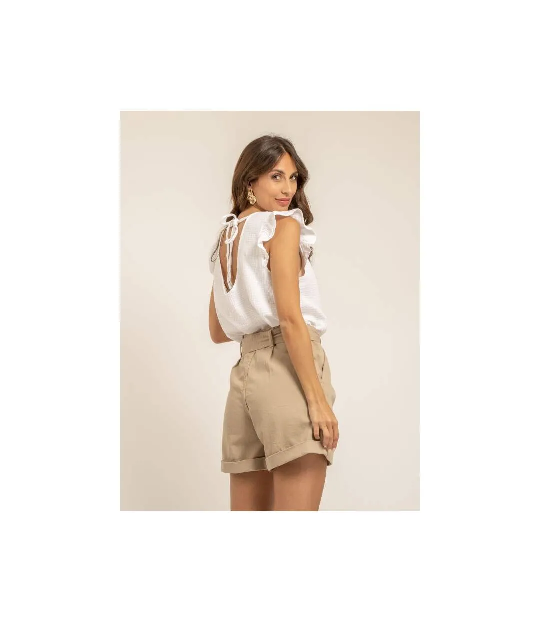 Short taille haute avec ceinture XOLBANE - Dona X Lisa