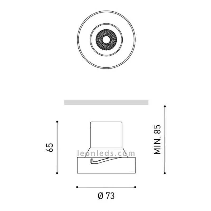 Shot Light Trimless M 2 LED 6.5W ArkosLight NOUVEAU ! | LeonLeds.com