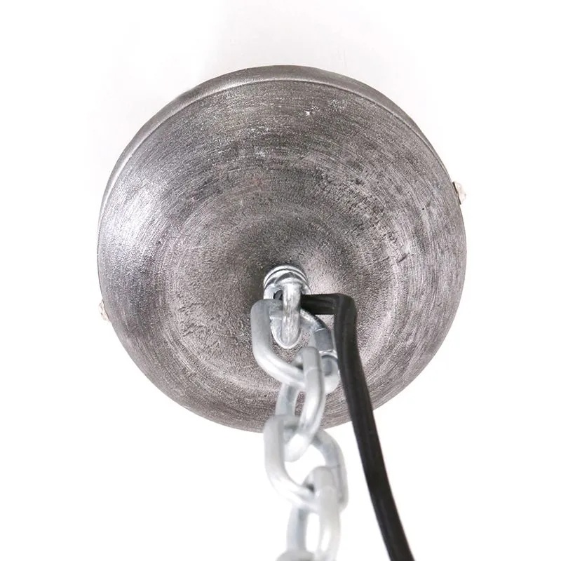 Suspension ronde industrielle grise 52cm - Phil