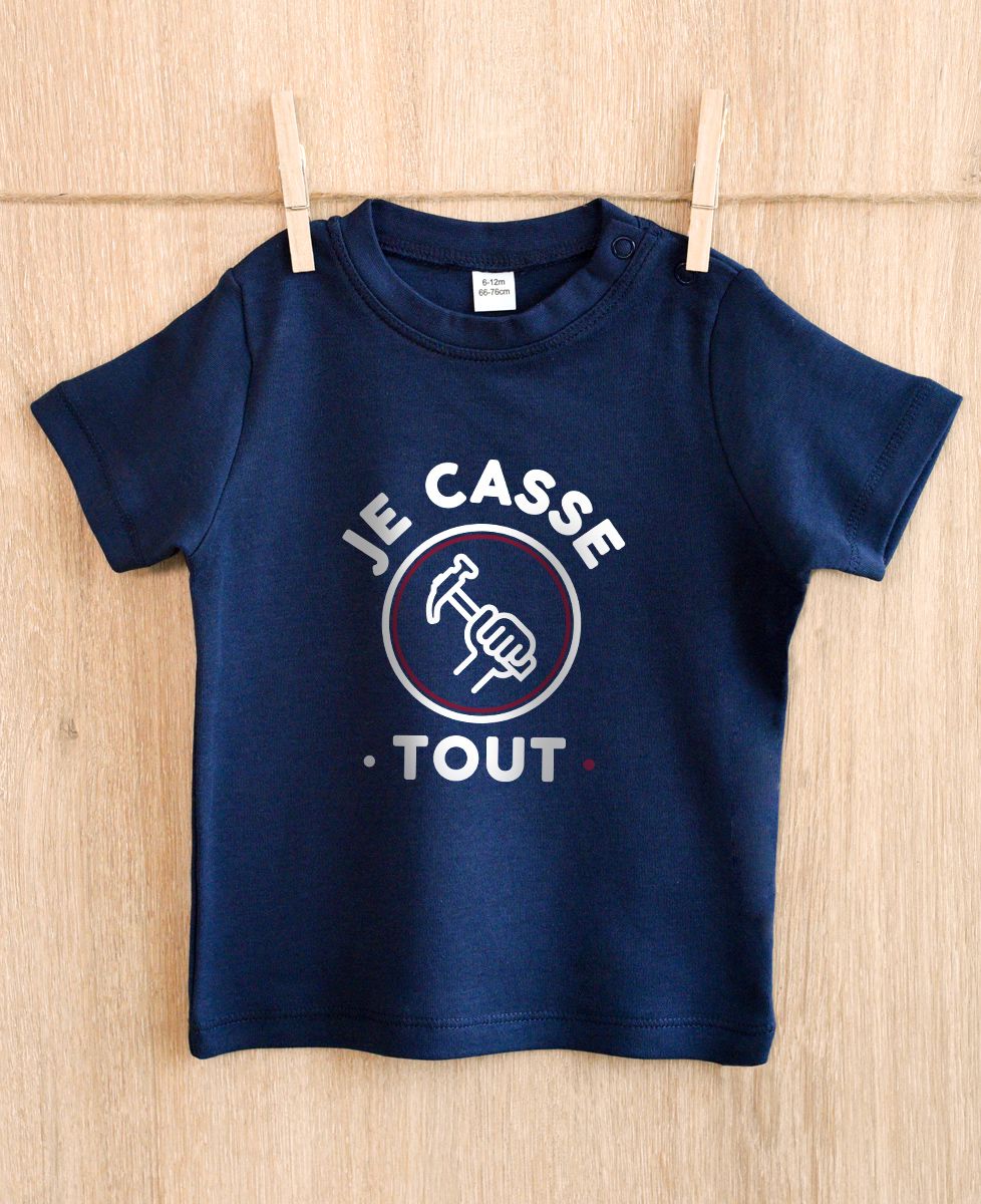 T-Shirt bébé Je casse tout