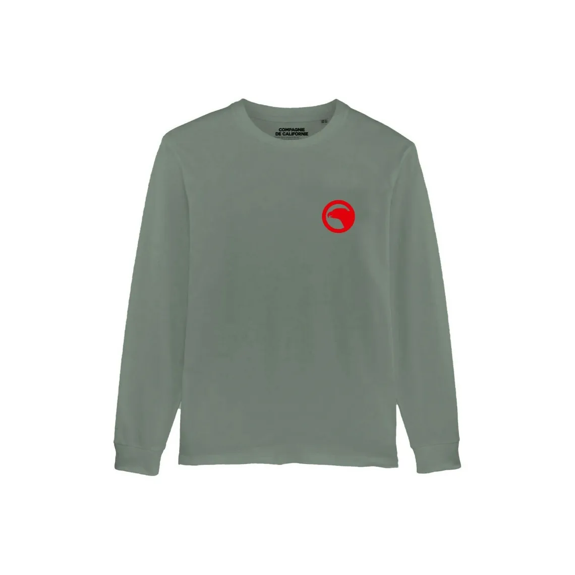 Tee-shirt longues manches LA Eagle kaki en coton | 3 Suisses