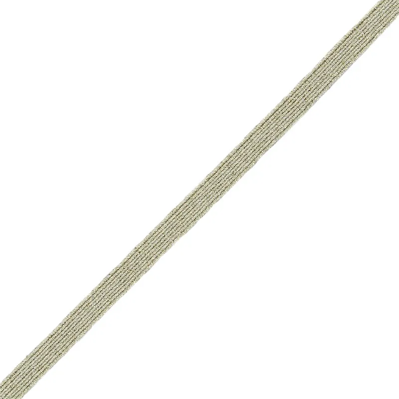 Tresse élastique plate lurex - doré