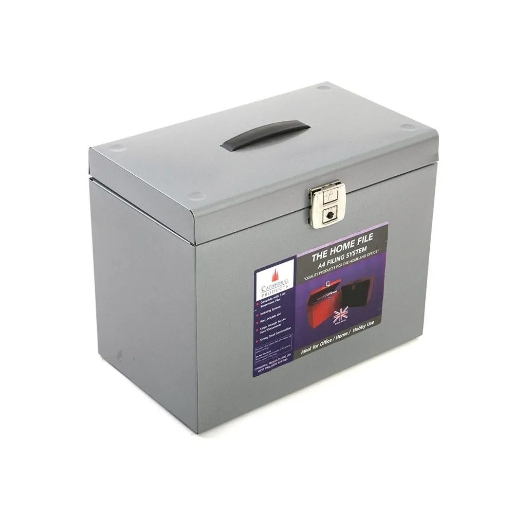 Valise de classement métal avec 5 dossiers. Dim: 36,5x28x22cm aluminium